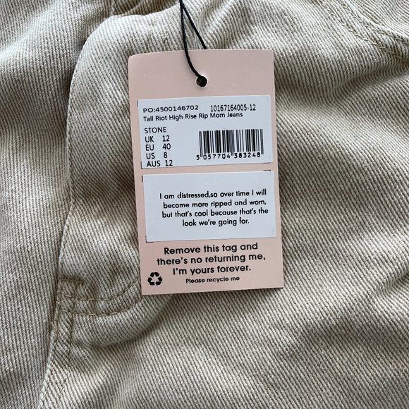 Missguided Riot Rise Ripped Mom Jeans - Picture 8 of 12